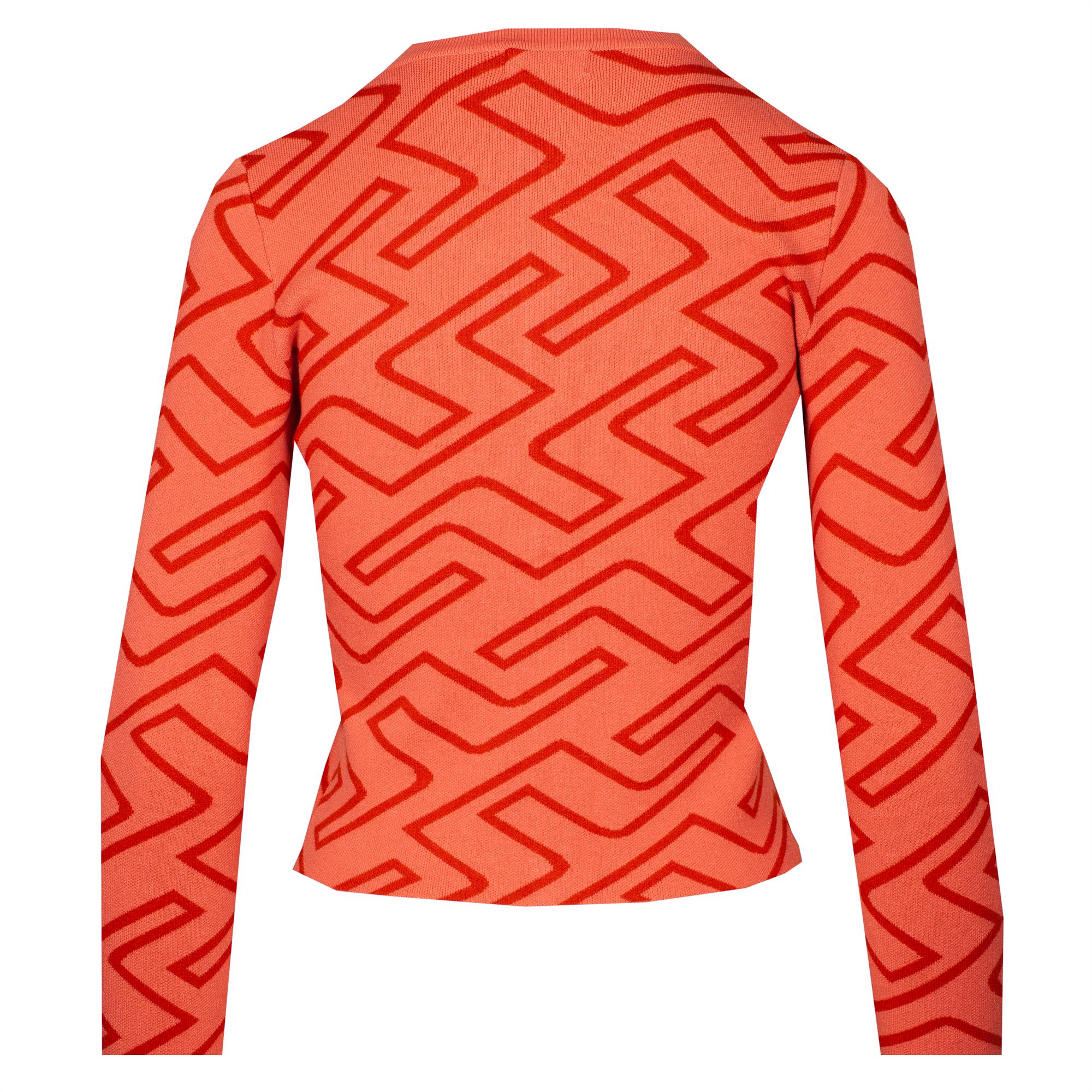 J Lindeberg Odessa Ladies Golf Cardigan Faded Rose Bridge Monogram